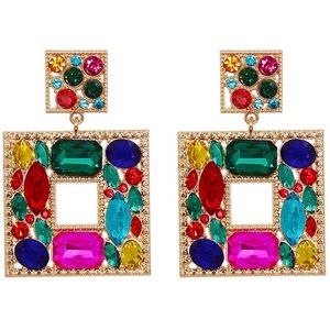 Crystal Gold Earrings